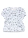 Teddy & Minou Floral-print Blouse In Blue
