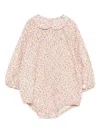Teddy & Minou Floral-print Bodysuit In Pink