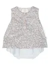 Teddy & Minou Tanktop Mit Blumen-print In Blau