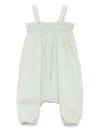 Teddy & Minou Floral-print Dungarees In Green