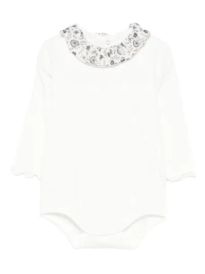 Teddy & Minou Babies' Frilled-neck Body In Neutral