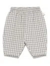 Teddy & Minou Gingham-check Trousers In Green