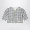Teddy & Minou Gray/white Jacket With Vichy Pattern