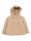 Teddy & Minou Hooded Corduroy Padded Jacket In Neutral