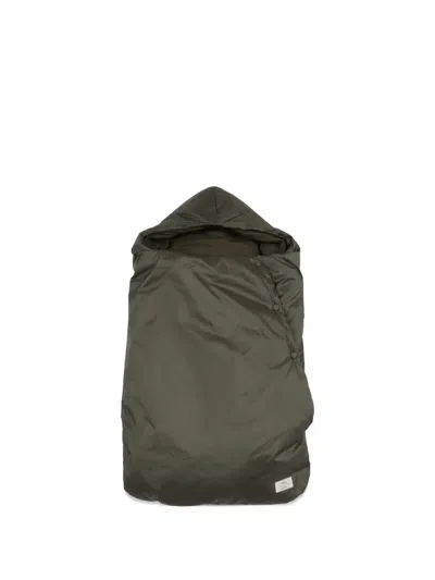 Teddy & Minou Hooded Padded Sleeping Bag In Green