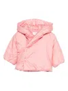 Teddy & Minou Hooded Puffer Jacket In Pink