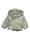 Teddy & Minou Hooded Wrap Jacket In Green