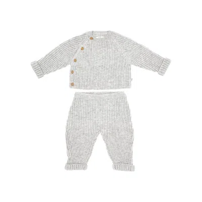 Teddy & Minou Knitted Two-piece Set Kids In Grey