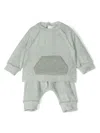 Teddy & Minou Logo-embroidered Trousers Set In Green