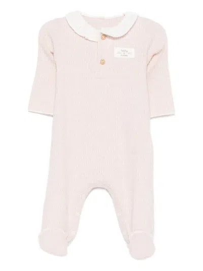 Teddy & Minou Babies' Logo-patch Pyjama In Pink