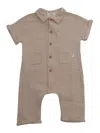 Teddy & Minou Long Brown Onesie In Brown