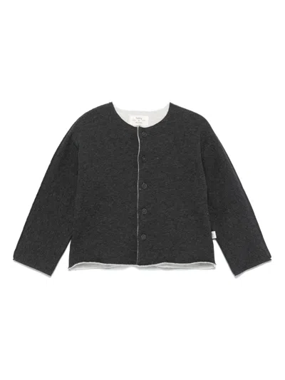 Teddy & Minou Babies' Mélange Jacket In Black