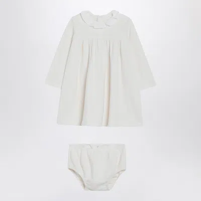 Teddy & Minou Milk White Dress With Matching Bloomers