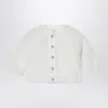 Teddy & Minou Milk-white Shearling-effect Jacket In White