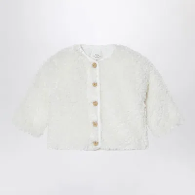 Teddy & Minou Milk-white Shearling-effect Jacket