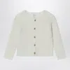 Teddy & Minou Milk-white Wool-blend Cardigan In Neutral