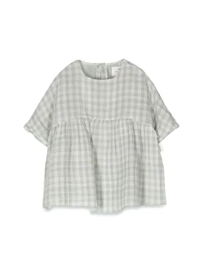 Teddy & Minou Mini Checkered Cotton Dress In Multi