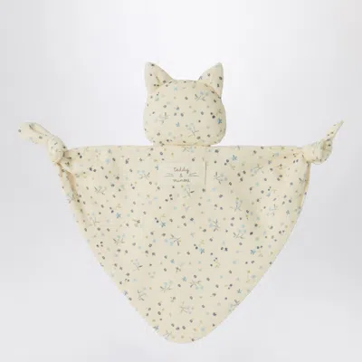 Teddy & Minou Mini Floral Kitten Doudou Blanket In Multi