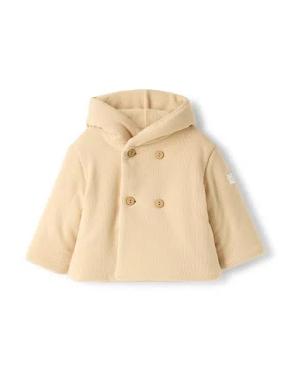 Teddy & Minou Mini Girls' Cozy Trench Jacket In Yellow