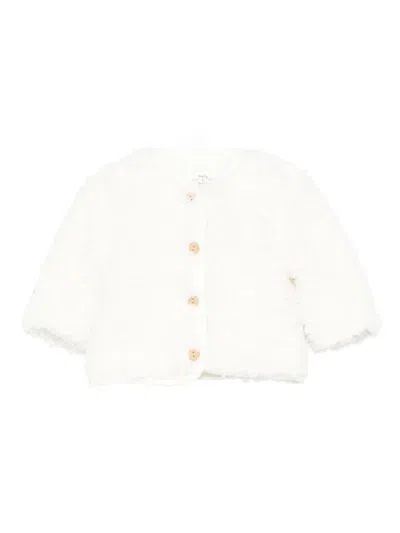 Teddy & Minou Mini Girls' Stylish Trench Coat In White