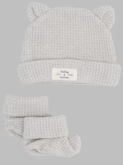 Teddy & Minou Mini Scarpina Hat For Baby Girls In Gray