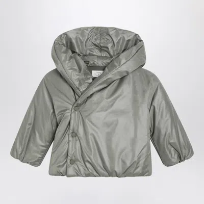 Teddy & Minou Mini Teddy Unisex Hooded Puffer Jacket In Gray