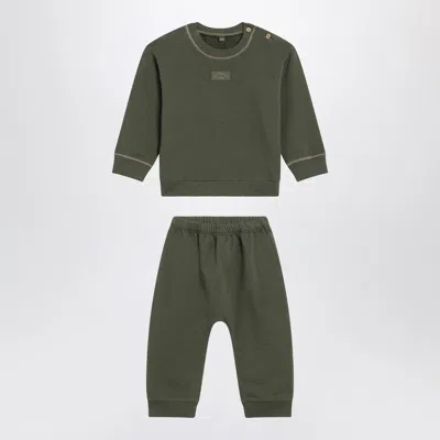 Teddy & Minou Mini Textured Cotton Two-piece Suit For Unisex In Multi