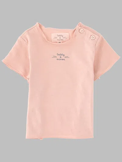 Teddy & Minou Mini T-shirt 100% Cotton In White