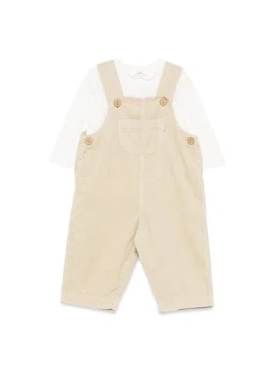 Teddy & Minou Mini Two-piece Suit For All Seasons In Sand