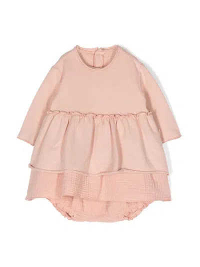 Teddy & Minou M/l Dress With Coulottes In Pink