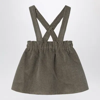 Teddy & Minou Babies' Moss Green Ribbed Overalls