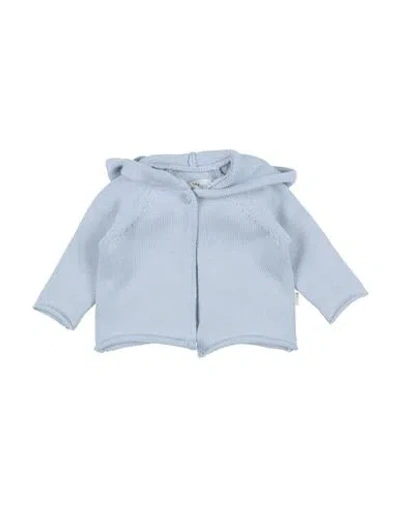 Teddy & Minou Babies'  Newborn Boy Cardigan Sky Blue Size 1 Cotton