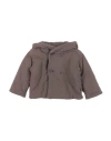 Teddy & Minou Newborn Boy Jacket Taupe Size 3 Cotton, Elastane