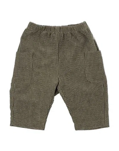 Teddy & Minou Babies'  Newborn Boy Pants Military Green Size 3 Polyamide, Polyester, Elastane In Brown