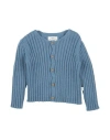 Teddy & Minou Babies'  Newborn Girl Cardigan Pastel Blue Size 3 Polyamide, Wool, Alpaca Wool, Mohair Wool