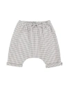Teddy & Minou Newborn Girl Shorts & Bermuda Shorts Lead Size 3 Cotton, Polyester In Grey