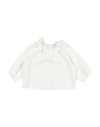 Teddy & Minou Newborn Girl Top Ivory Size 3 Cotton In White