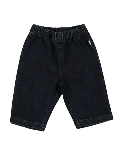 Teddy & Minou Babies'  Newborn Jeans Blue Size 3 Cotton, Elastane In Black