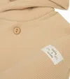 Teddy & Minou Organic Cotton Hooded Coat In Brown