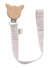 Teddy & Minou Pacifier Holder In Brown