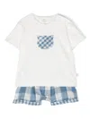 Teddy & Minou Patch-detail Shorts Set In White