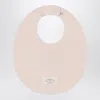 Teddy & Minou Pink Cotton Bib In Pink