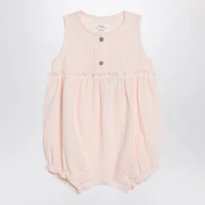 Teddy & Minou Pink Cotton Romper In Multi