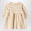 Teddy & Minou Pink Striped Cotton-blend Dress In Pink