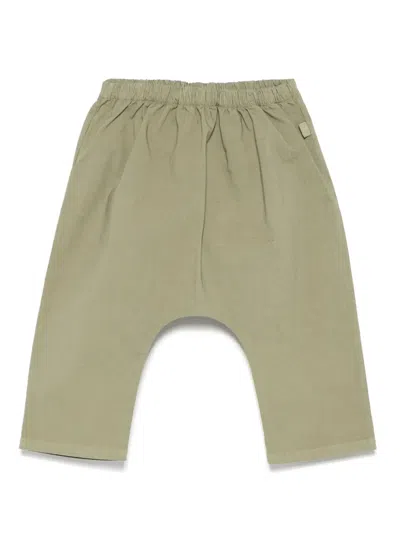 Teddy & Minou Babies' Pleat-detail Trousers In Green