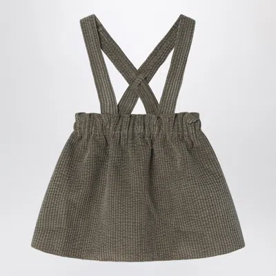 Teddy & Minou Ribbed Mini Overall Jumpsuit In Green