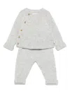 Teddy & Minou Ribbed Trousers Set In Grey
