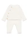 Teddy & Minou Ribbed Trousers Set In White