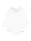 Teddy & Minou Ruffled-collar Bodysuit In White