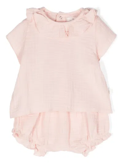 Teddy & Minou Babies' Muslin Shorts Set In Pink
